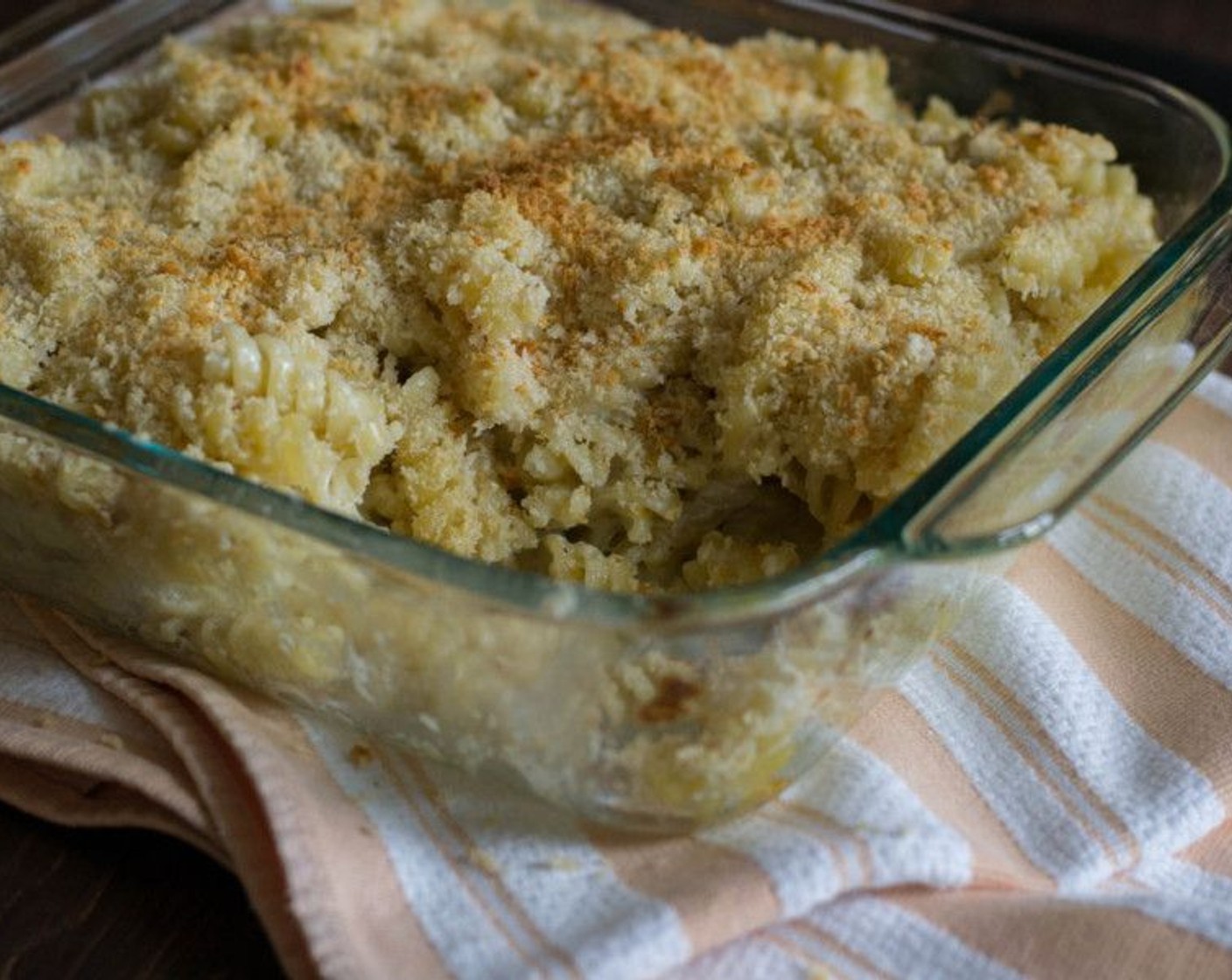 step 14 Now sprinkle Breadcrumbs (to taste) on top - this will make it nice and crunchy. Bake until Brown.