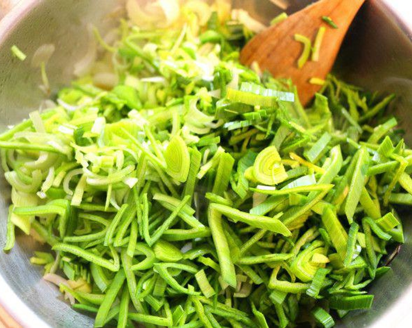 step 2 Add in Leeks (2 stalks), sauté for 2 more minutes.