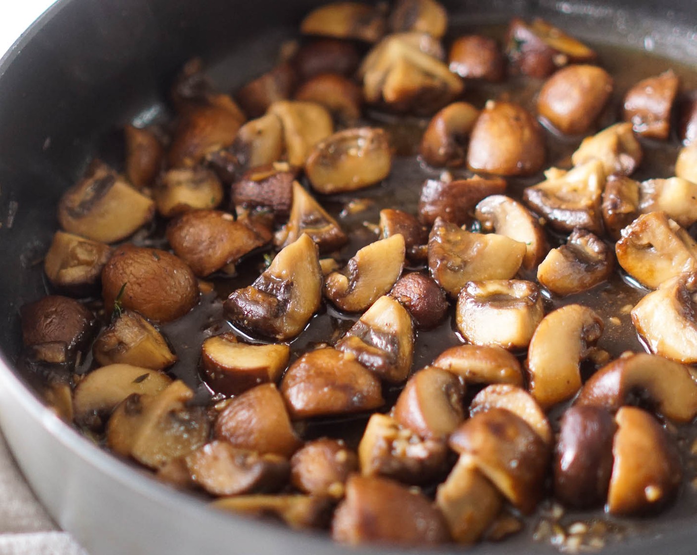 step 7 Add the Vegetable Stock (3/4 cup) and Marsala Wine (3/4 cup). Cook until the sauce has reduced enough to coat the mushrooms, however still a bit loose. Taste for Salt (to taste) and Ground Black Pepper (to taste).