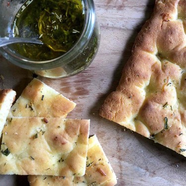 Low Carb Focaccia with Dipping Sauce Recipe | SideChef