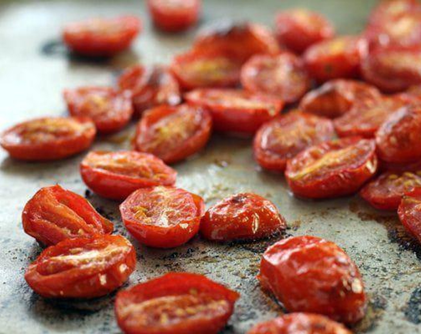 step 4 Turn broiler on in your oven. On a shallow baking pan, toss the Cherry Tomatoes (2 cups) and Olive Oil (2 Tbsp). Broil for approximately 7-10 minutes until slightly browned. Remove from oven.