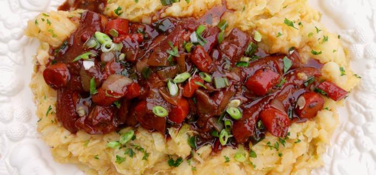 Malbec-Braised Pork Belly With Napa Potatoes Recipe | SideChef