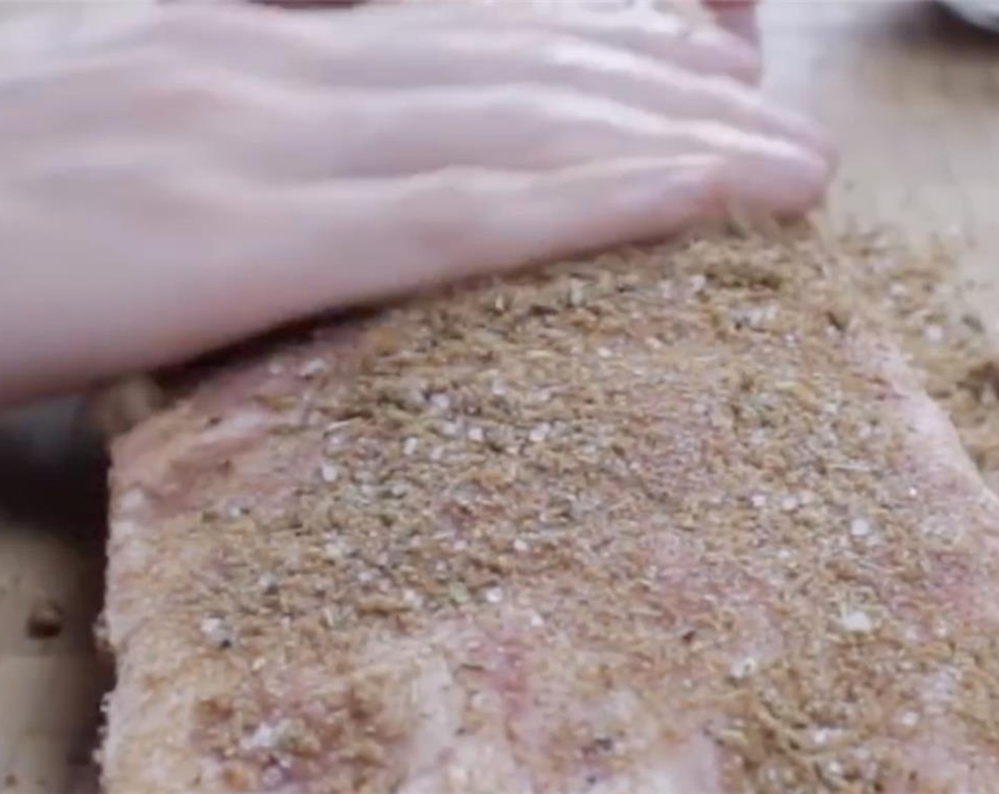 step 3 Rub this dry rub mixture all over the baby back ribs. Then, set aside.