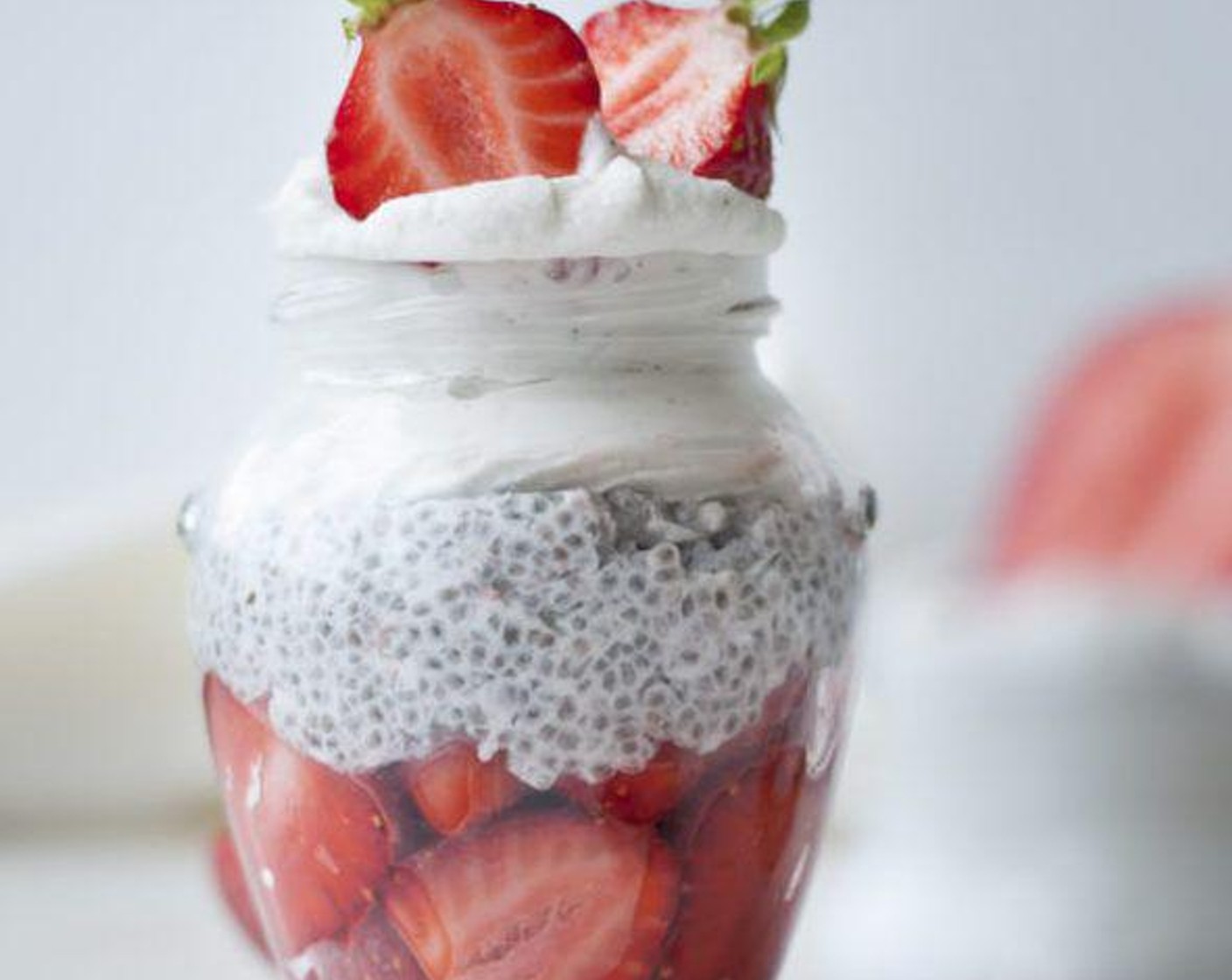Strawberry Chia Pudding with Coconut Whipped Cream