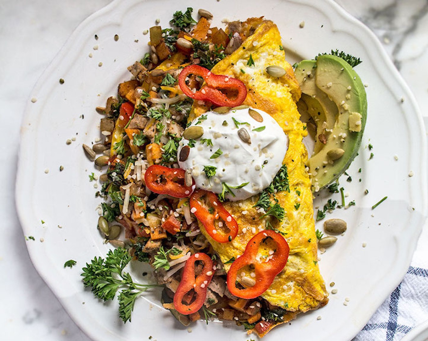 Southwest Veggie Omelet