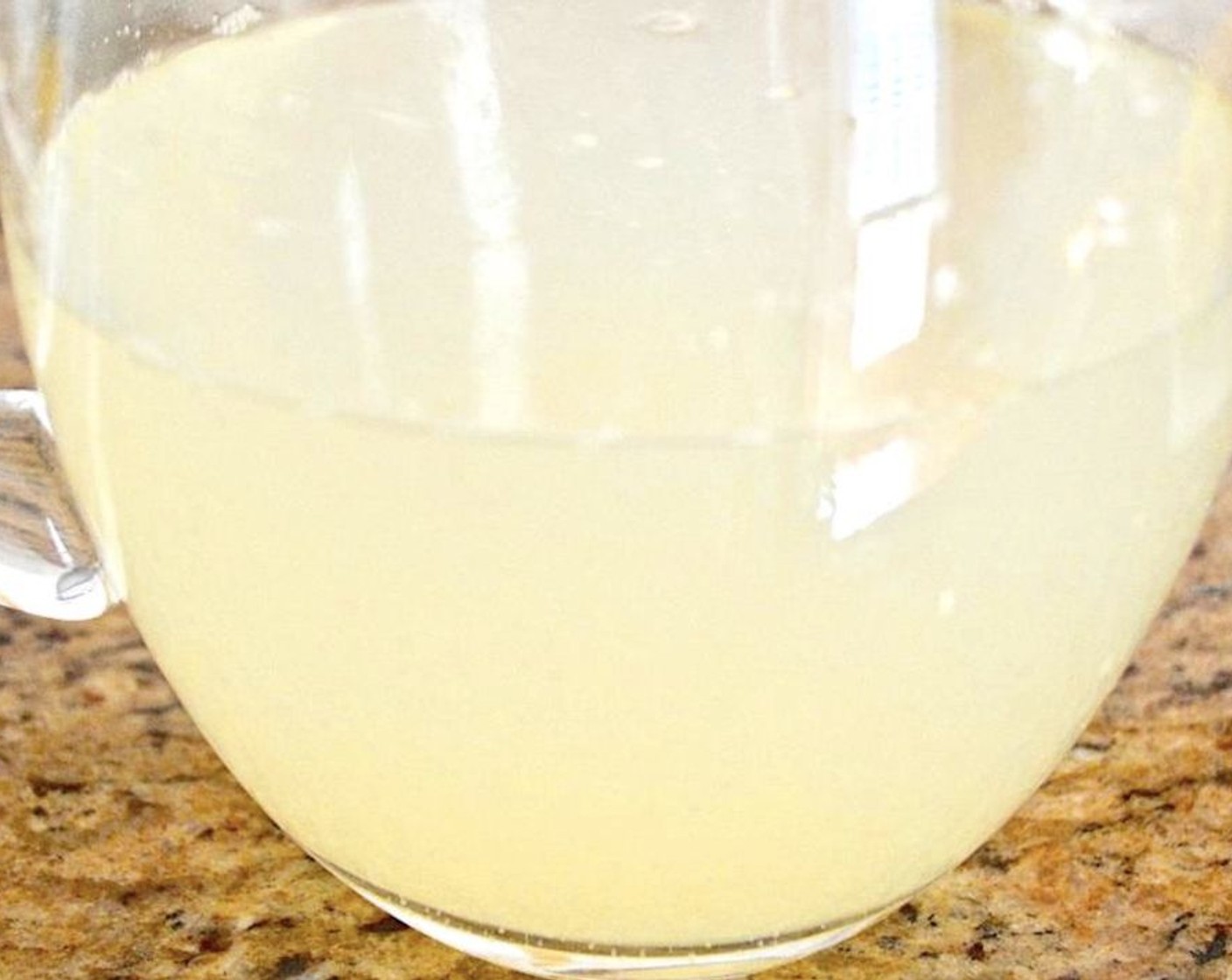 step 3 While it steeps, combine the Water (4 cups) and Lemon Juice (7) in a pitcher.