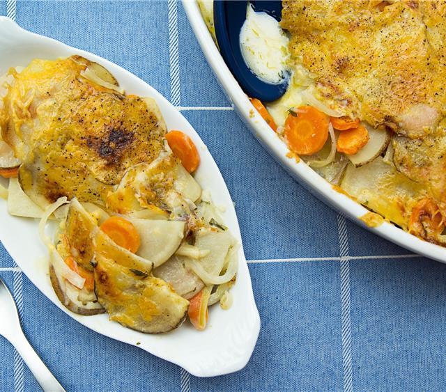 Scalloped Potatoes and Carrots Recipe SideChef