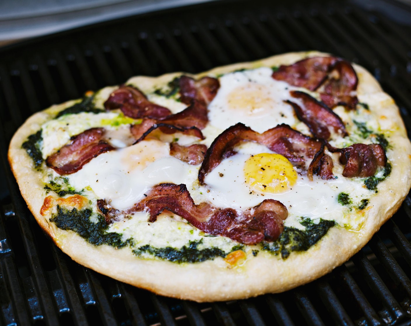 step 9 Close lid of grill and let cook for another 5 minutes, until the egg whites have cooked through.