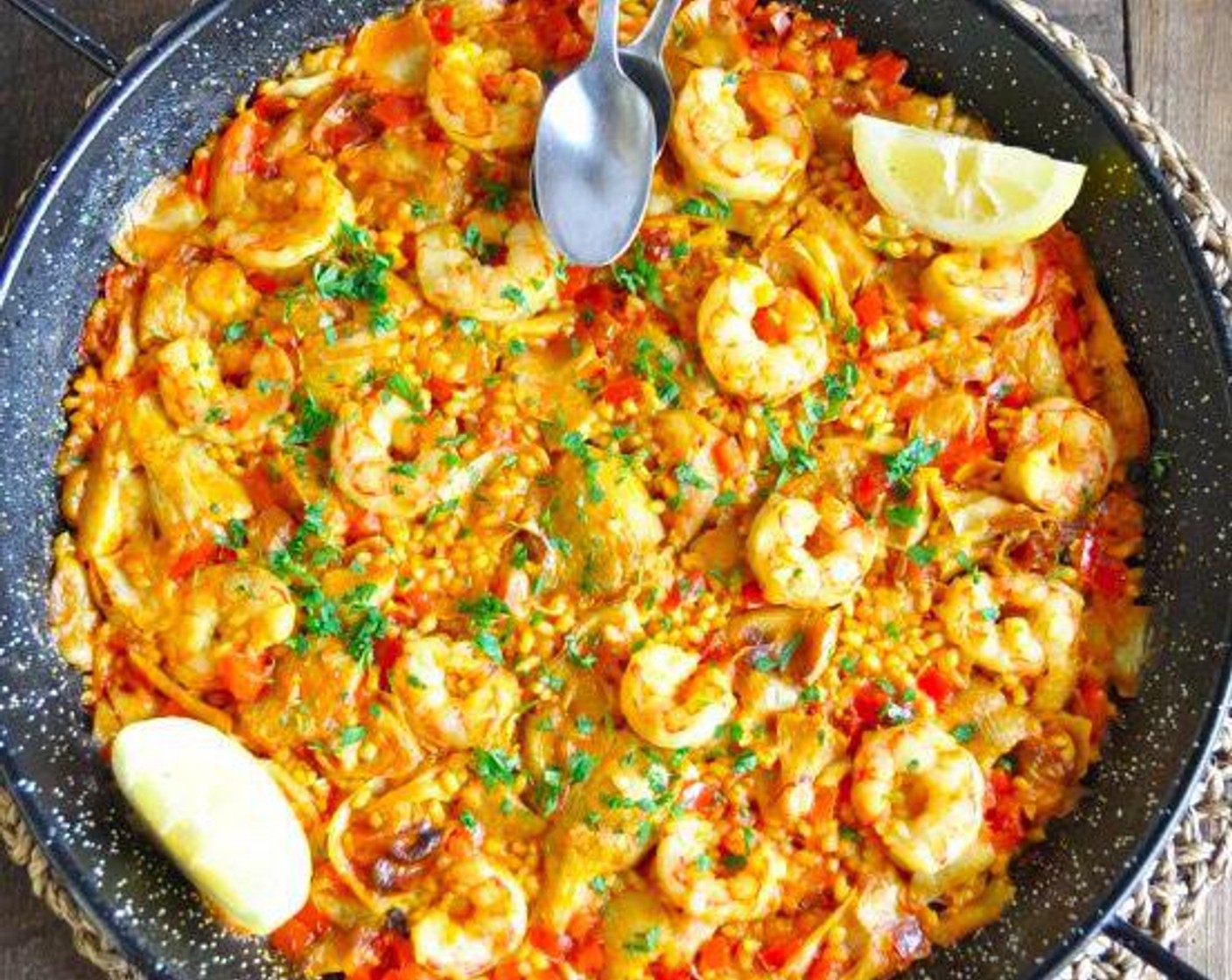 Spanish Paella with Shrimp and Artichoke Hearts