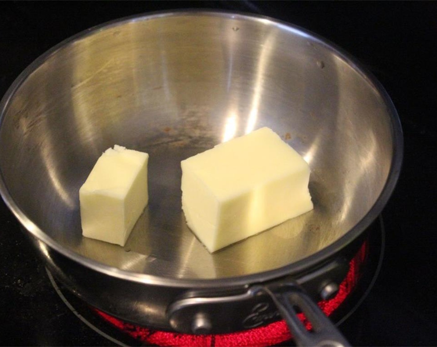 step 4 Melt Butter (4 Tbsp) in a pan.