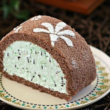 Chocolate Mint Ice Cream Roll Recipe | SideChef