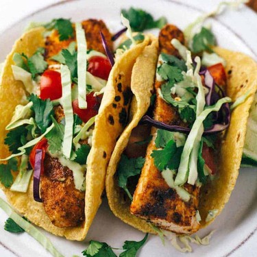 Blackened Mahi Mahi Fish Tacos with Avocado Lime Sauce Recipe | SideChef