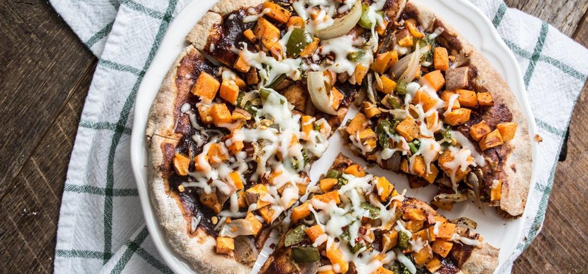 BBQ Sweet Potato and Veggie Pita Pizza Recipe | SideChef