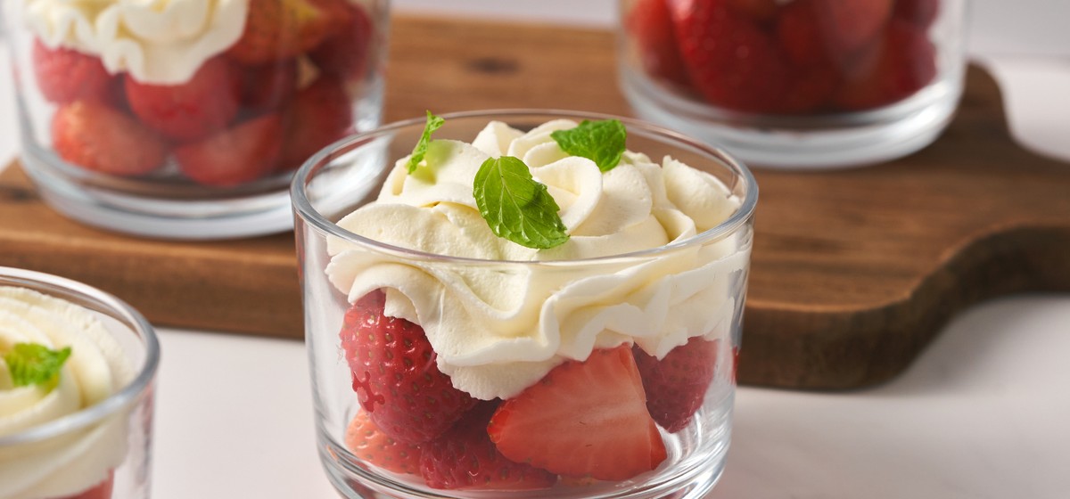 Strawberries with Mint Whipped Cream Recipe | SideChef