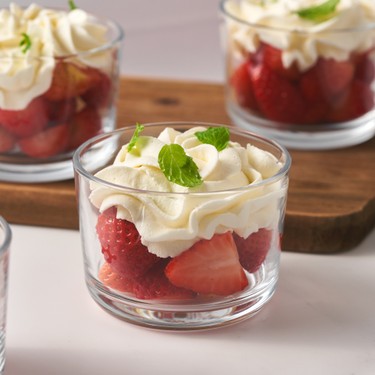 Strawberries with Mint Whipped Cream Recipe | SideChef