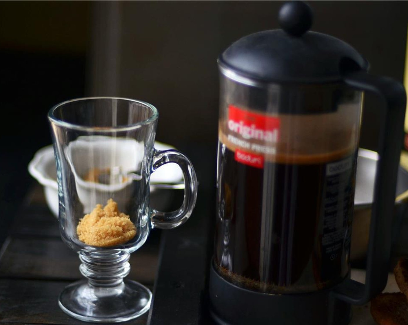 step 1 Add the Brown Sugar (1 Tbsp) to a coffee mug.