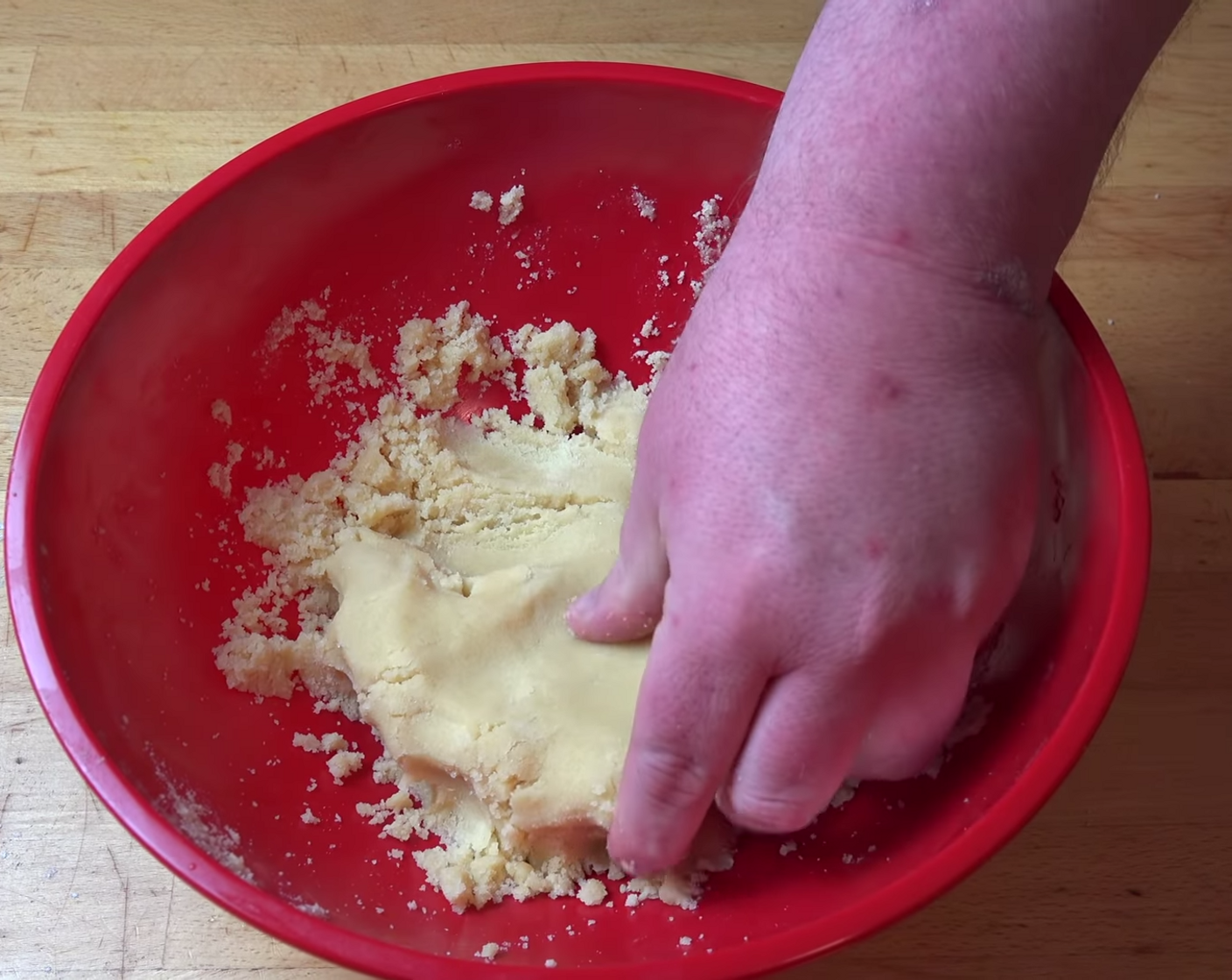 step 4 Using clean hands bring the mixture together until crumbly.