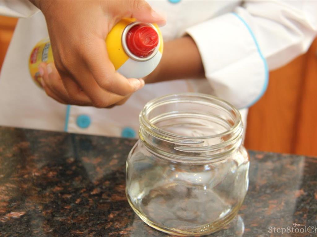 Step 1 of Protein Packed Breakfast in a Jar Recipe: Preheat the oven to 375 degrees F (190 degrees C), then spray the inside of 3-4 jars with cooking spray.