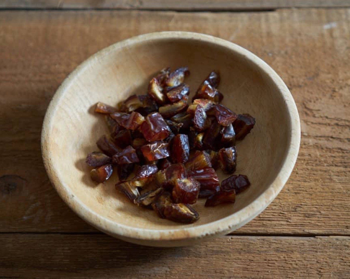 step 6 While the brussels sprouts roast, chop the Medjool Dates (2/3 cup) into ¼-inch pieces. You want them to be about the size of plump raisins.