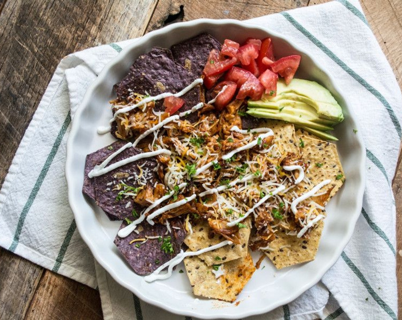 Vegetarian Barbeque Jackfruit Nachos