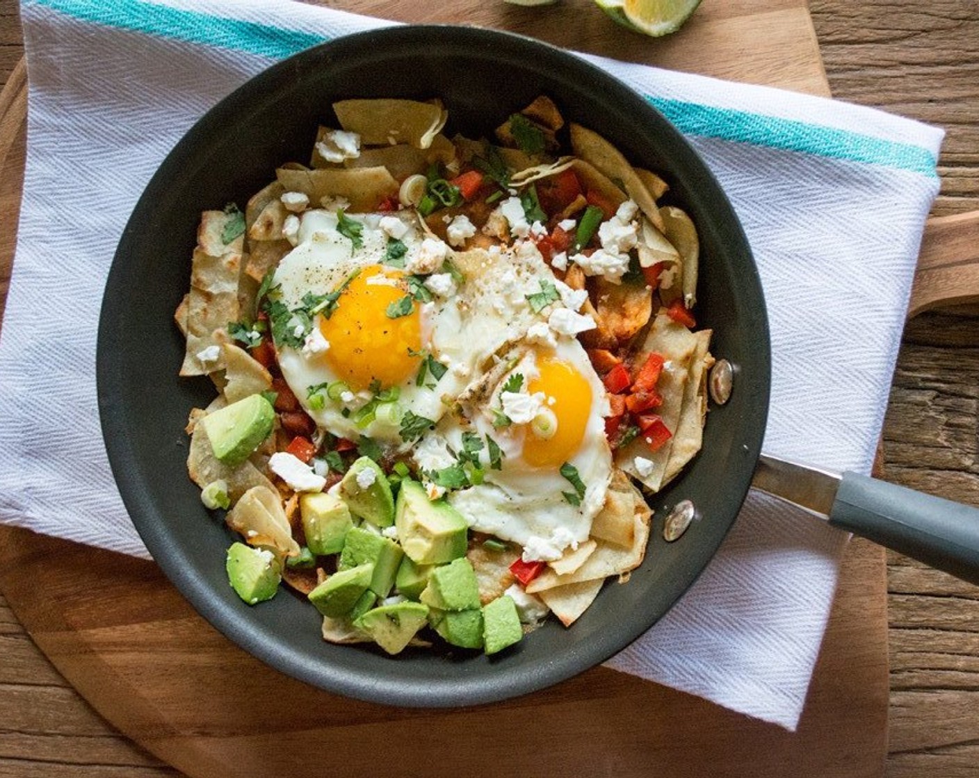 Chilaquiles with Chipotle Adobo Pepper and Avocado