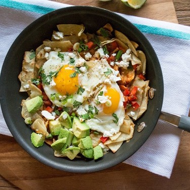 Chilaquiles with Chipotle Adobo Pepper and Avocado Recipe | SideChef