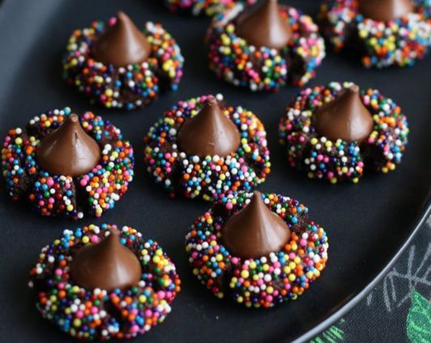 Rainbow Kiss Cookies