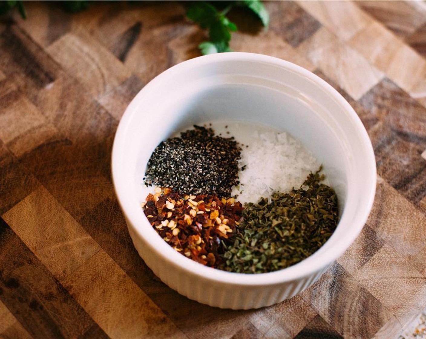 step 4 Measure the Dried Oregano (3 Tbsp), Crushed Red Pepper Flakes (1 Tbsp), Sea Salt (1 Tbsp), and Ground Black Pepper (1 Tbsp).