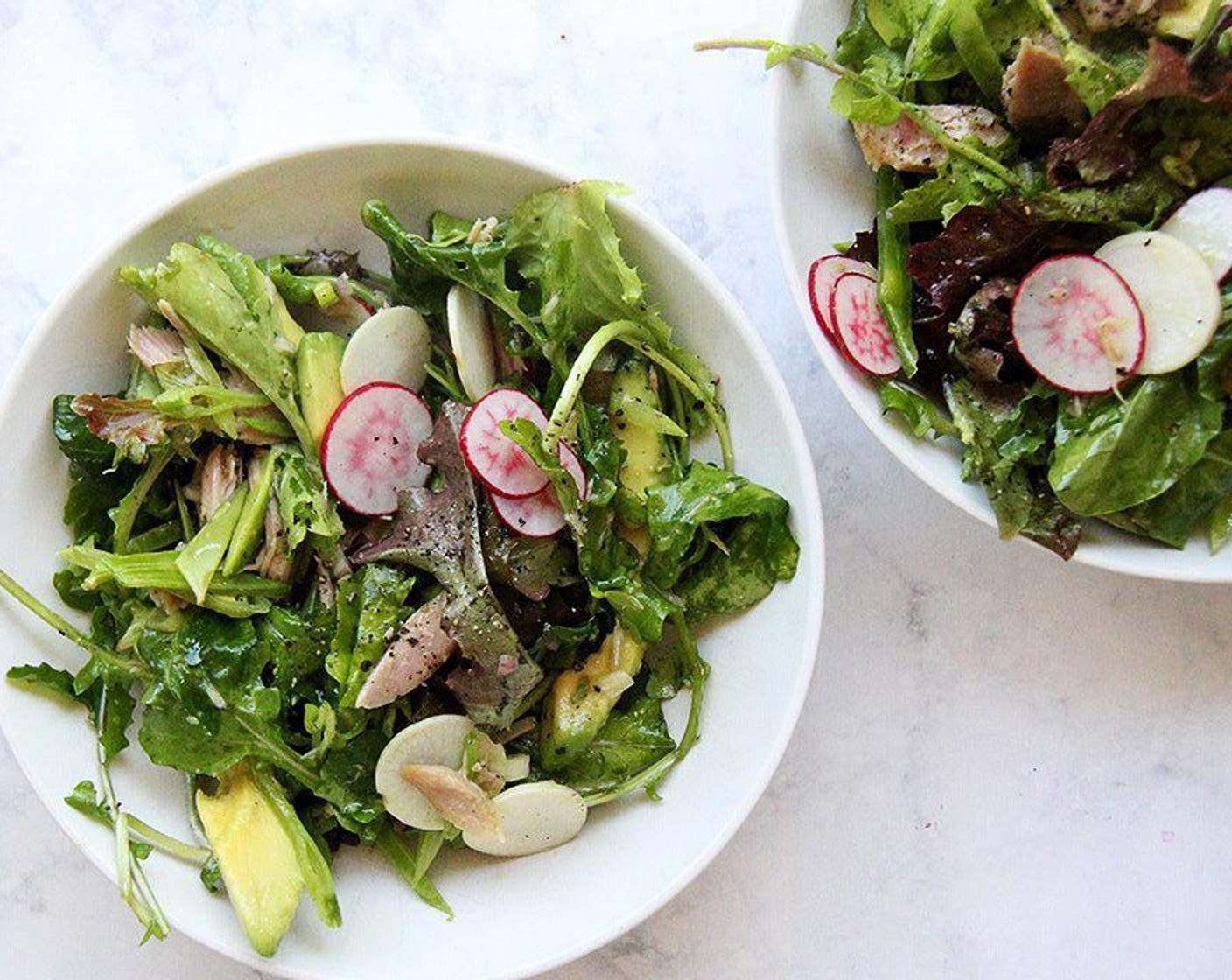 Mixed Greens and Tuna Salad with Shallot Vinaigrette