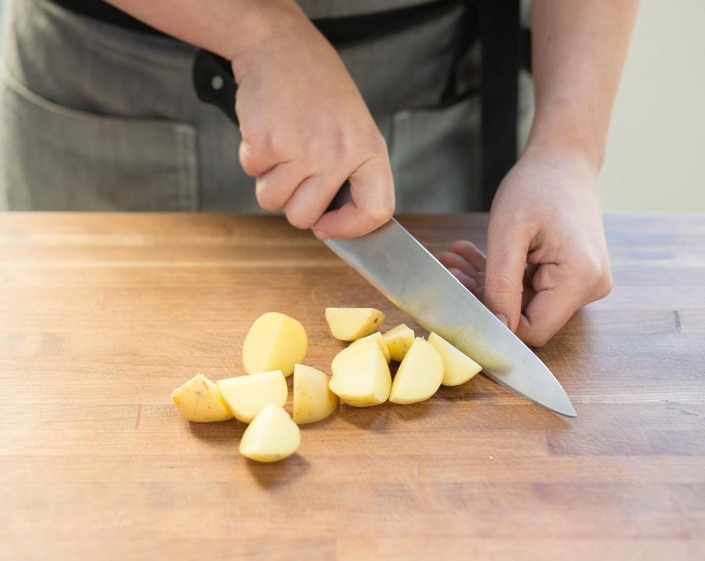 step 1 Peel and cut the Carrot (1) into 1/2 inch slices on the diagonal; place in a medium bowl. Peel and dice the Yellow Onion (1) into 1/2-inch pieces; set aside.