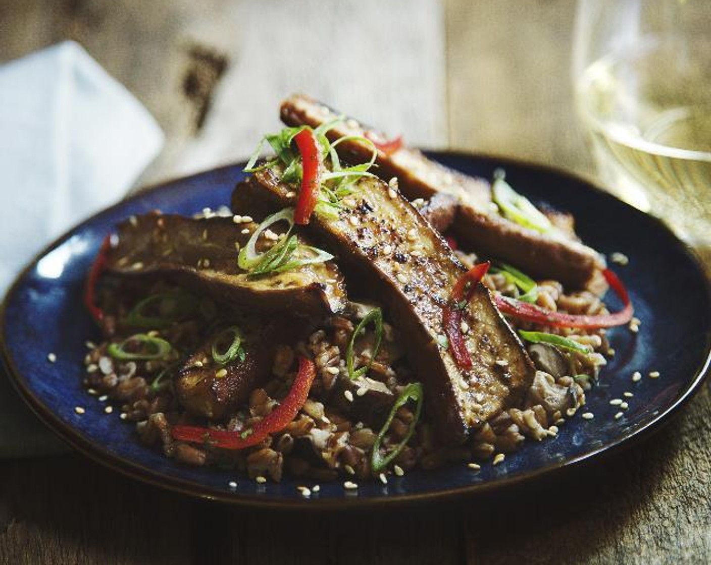 Honey and Miso Roasted Chinese Eggplant