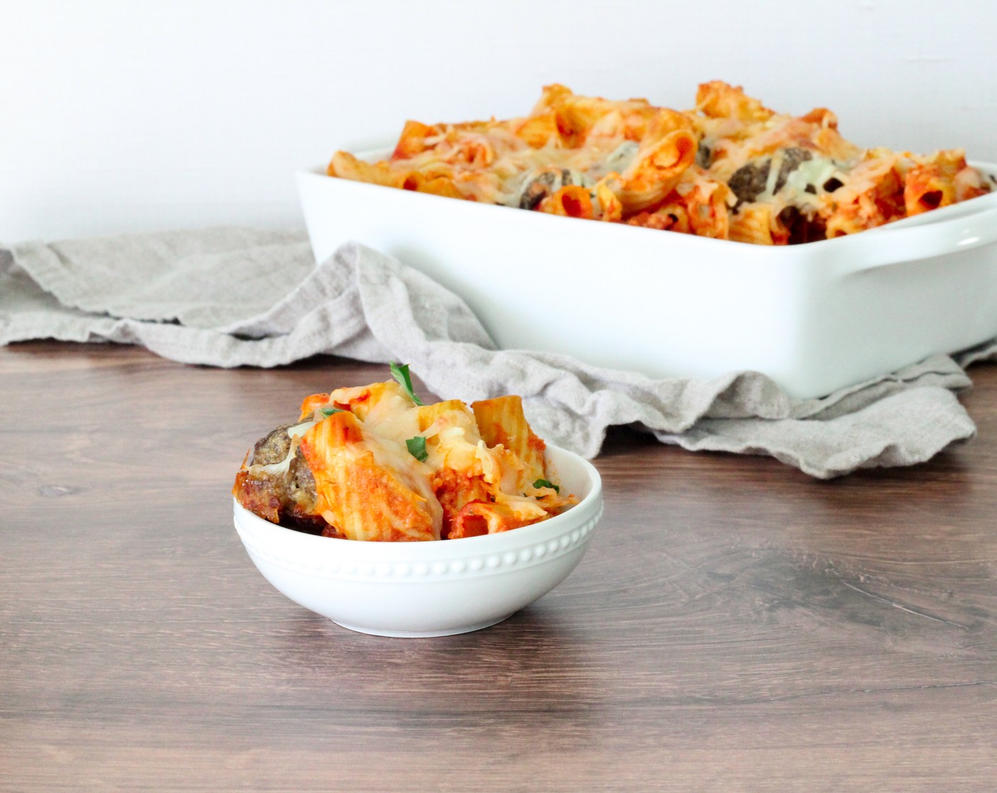Baked Rigatoni with Meatballs