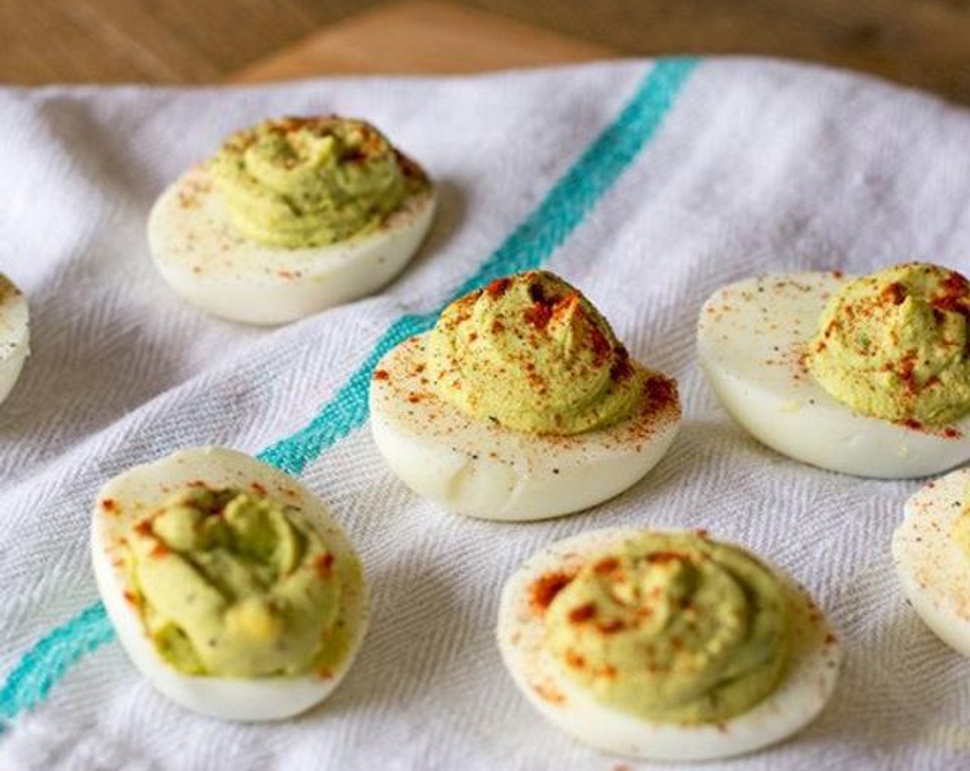 Avocado Deviled Eggs with Smoked Paprika