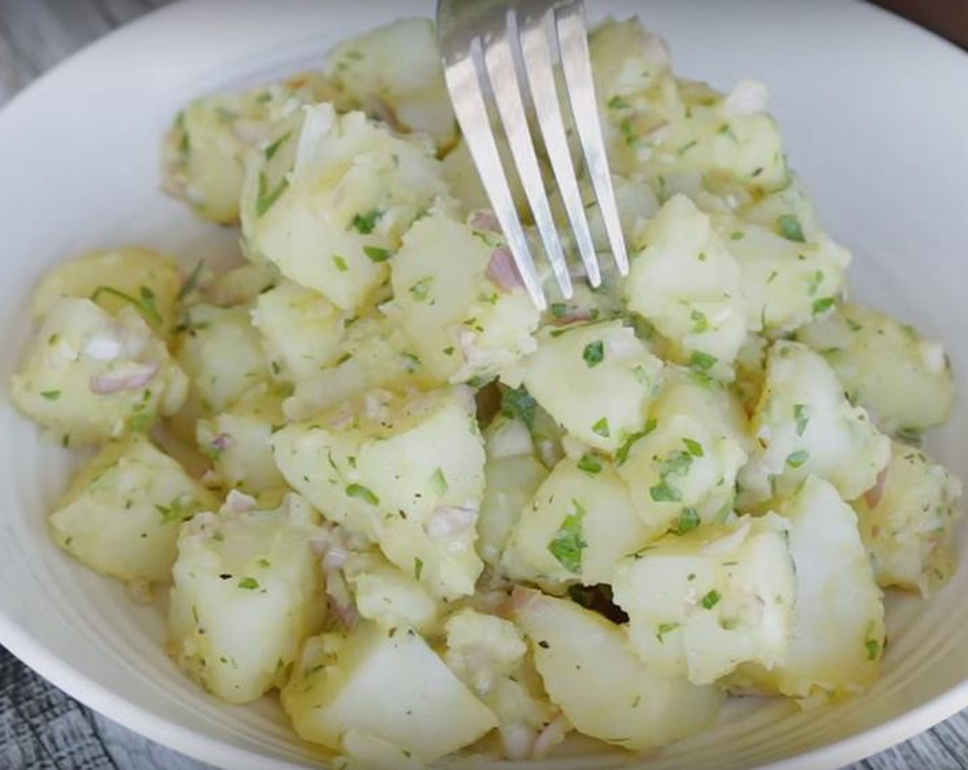 step 3 Add Shallots (2) and Fresh Parsley (2 Tbsp) to potatoes and gently toss to combine. Taste and adjust seasoning to your liking. Serve immediately.