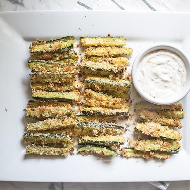 Baked Parmesan Zucchini Fries with Garlic Aioli Recipe | SideChef