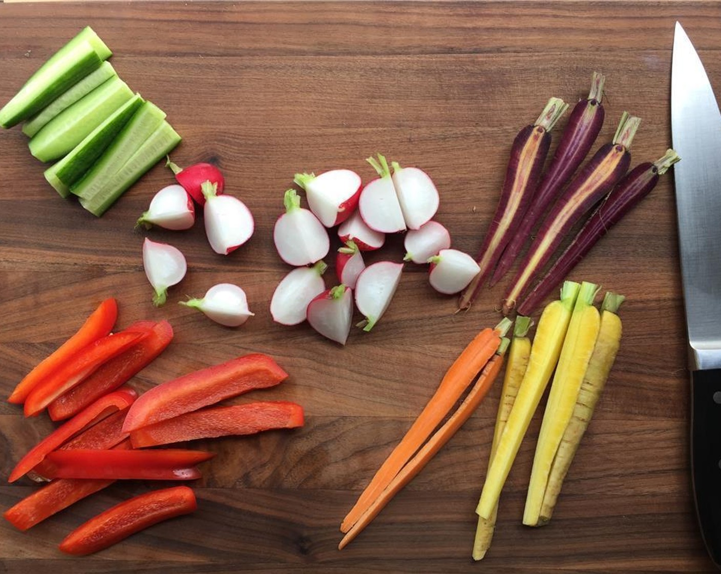 step 3 Slice your favorite seasonal Crudites (to taste).