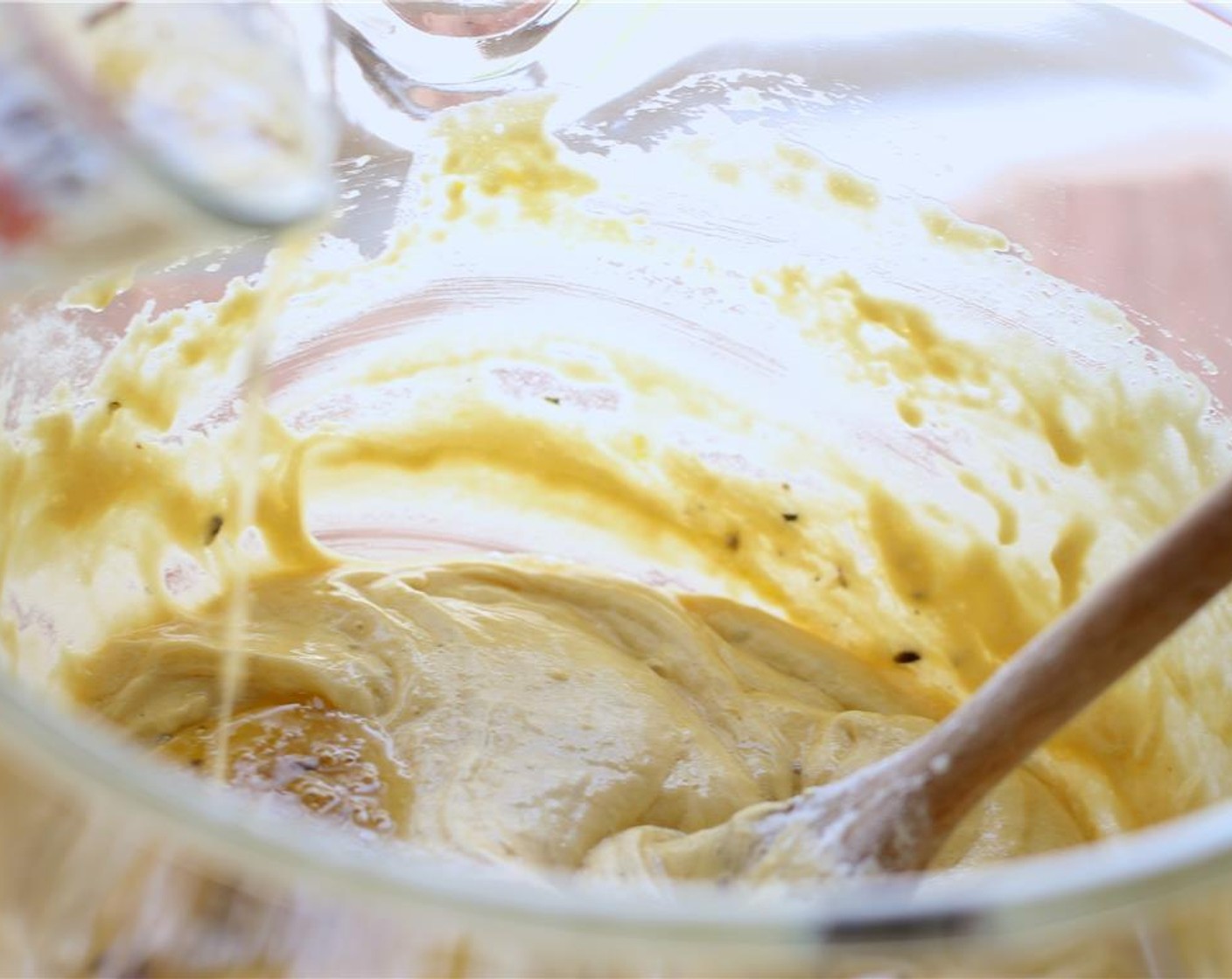 step 6 Gradually dribble the butter into the batter and fold it in with a spatula as you go along, just until the butter is incorporated. Cover and chill the batter for an hour.