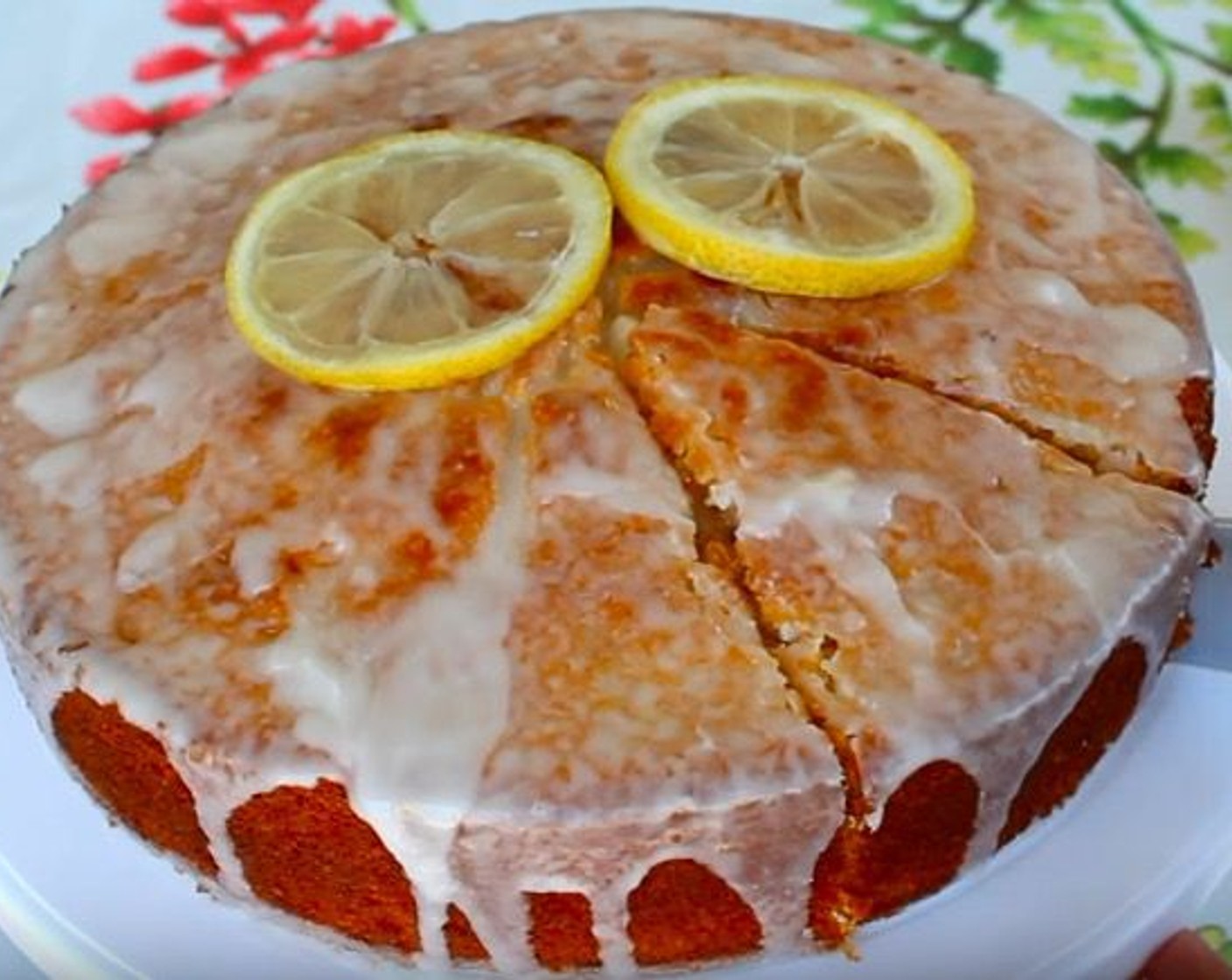 step 7 Drizzle the lemon glaze over the cooled cake. Garnish with Lemons (to taste). Serve and enjoy!