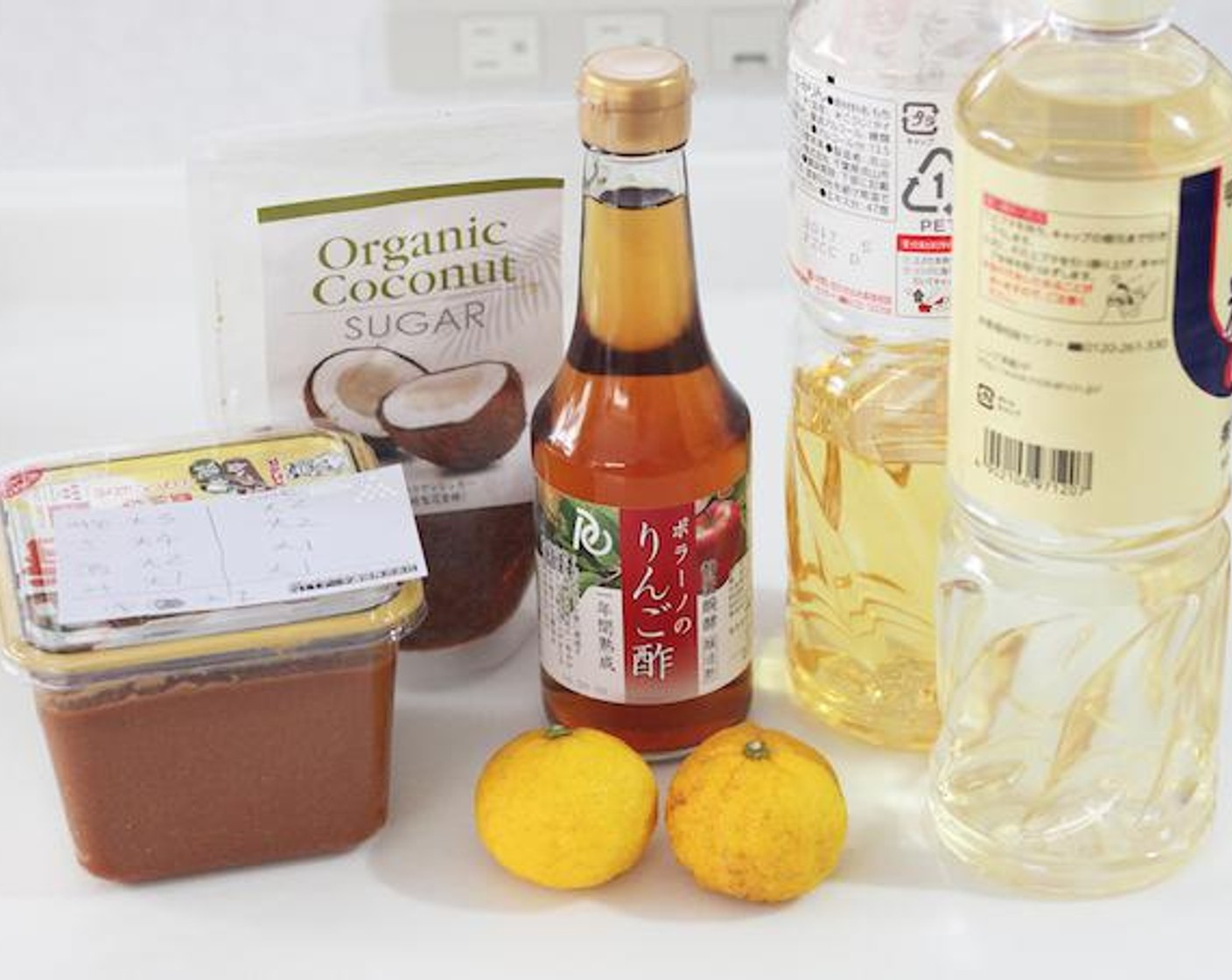 step 1 Gather Miso Paste (3 Tbsp), Brown Sugar (3 Tbsp), Distilled White Vinegar (2 Tbsp), Sake (2 Tbsp) and Mirin (1 Tbsp).