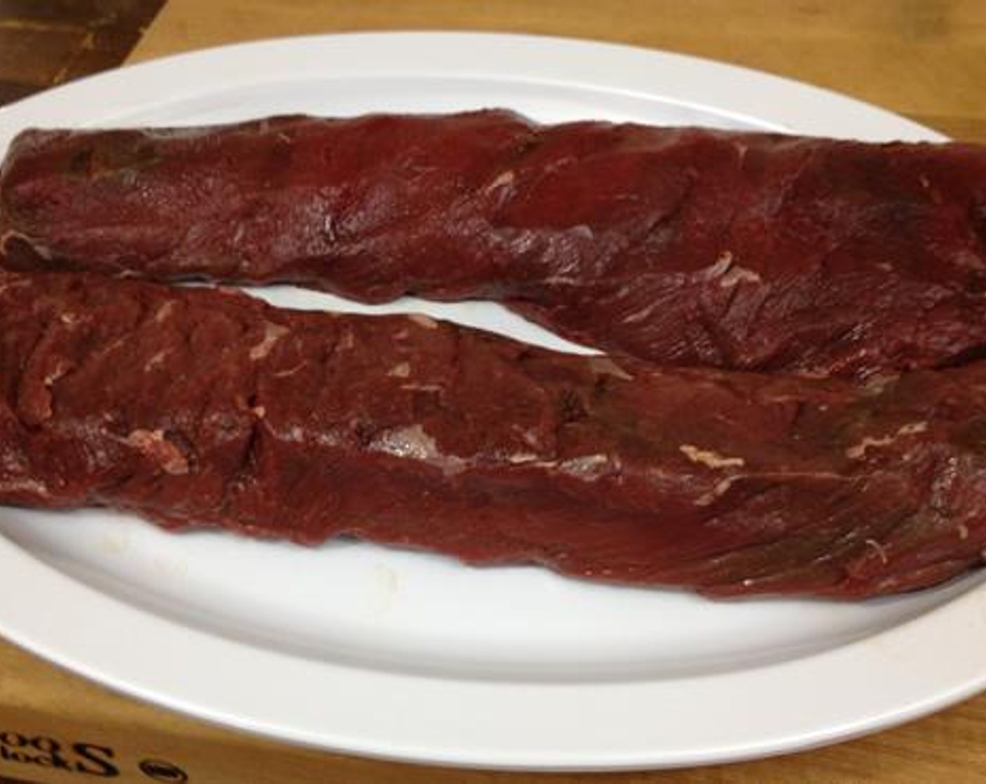 step 1 Use Bacon (to taste) to wrap the entire Venison Backstrap (1).