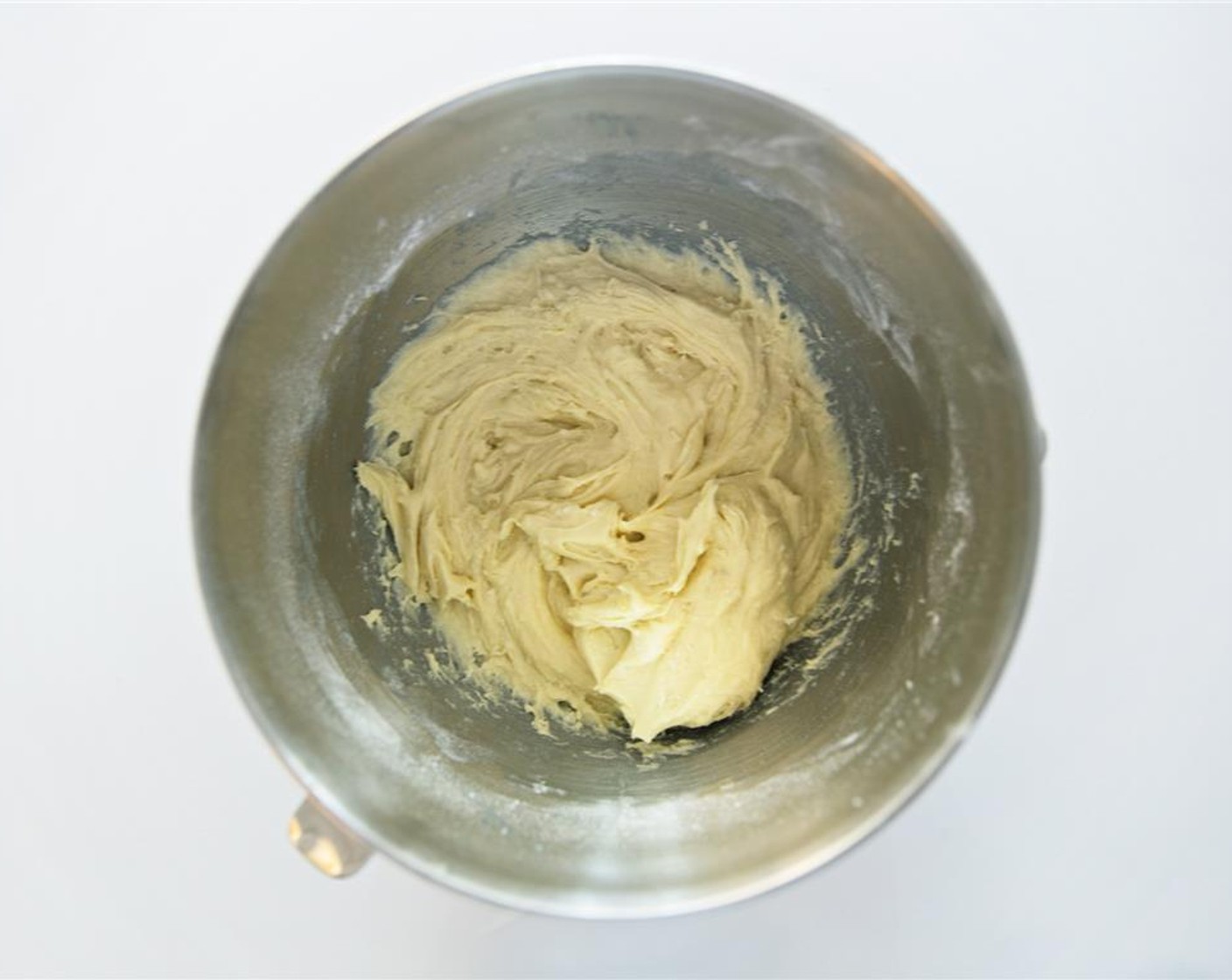 step 4 Incorporate the cooled starter dough into the mixture and knead on low. Gradually increase the speed to medium and knead until the starter dough and mixture are perfectly blended.