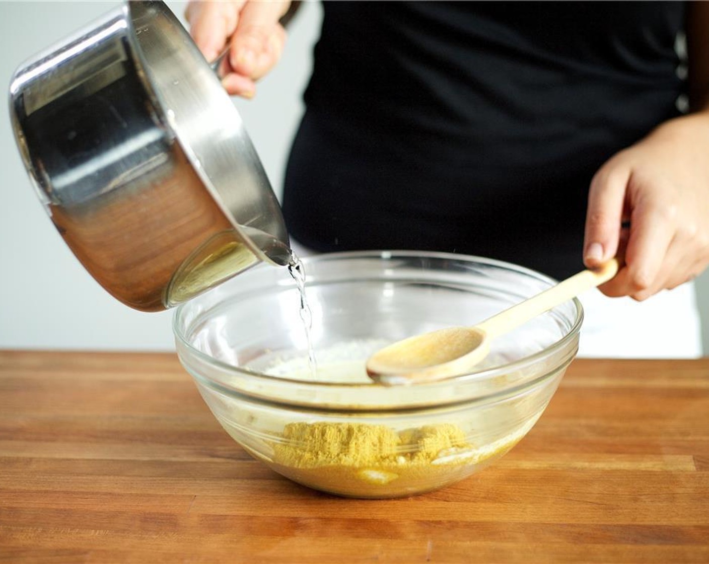 step 6 Add Whipping Cream (8 fl oz) and the boiling water to the spice and nut mixture and mix well. Allow to sit for five minutes until it thickens.