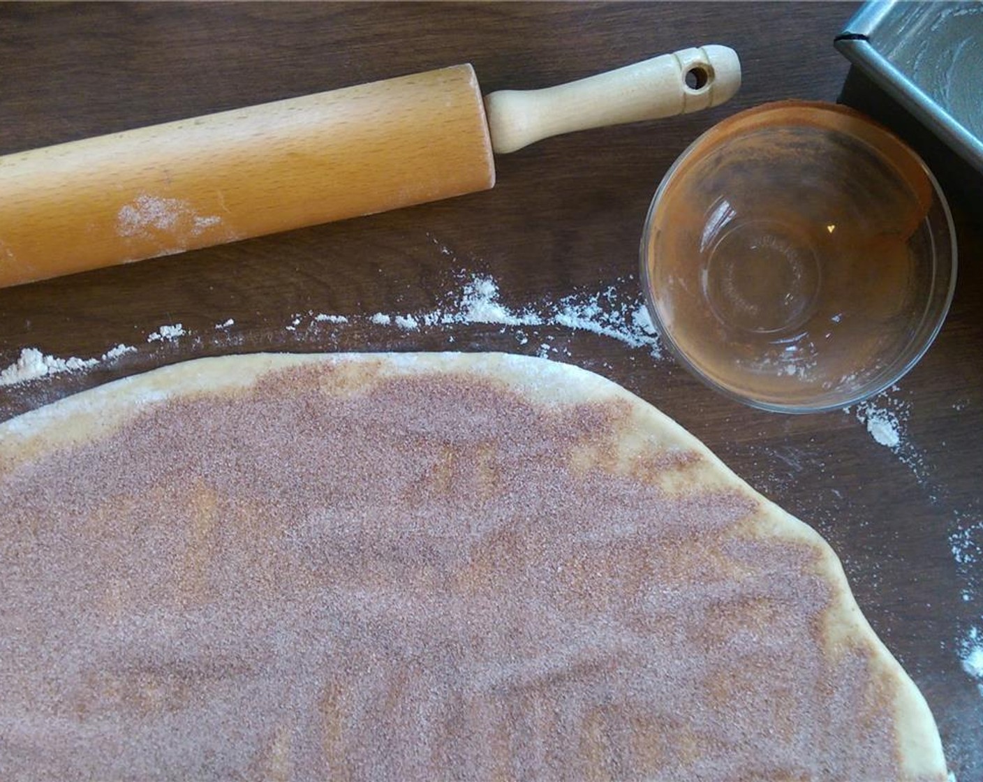 step 6 Combine Ground Cinnamon (1 Tbsp) and remaining sugar. Sprinkle over the dough.