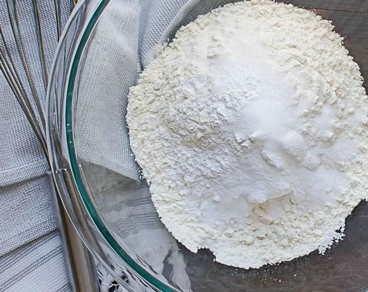 step 3 In a large bowl, whisk together the All-Purpose Flour (2 cups), Granulated Sugar (1 1/2 Tbsp), Baking Powder (1 tsp), Baking Soda (1 tsp), and Salt (1/2 tsp). Set aside.