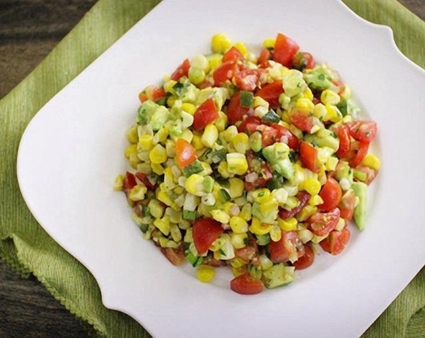 Tomato, Roasted Corn, and Avocado Salad