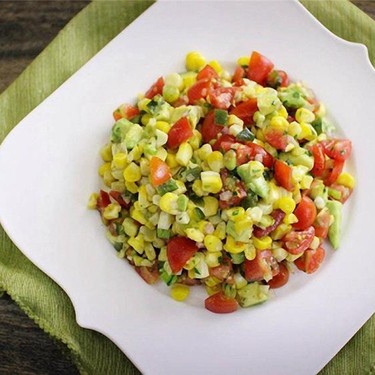 Tomato, Roasted Corn, and Avocado Salad Recipe | SideChef