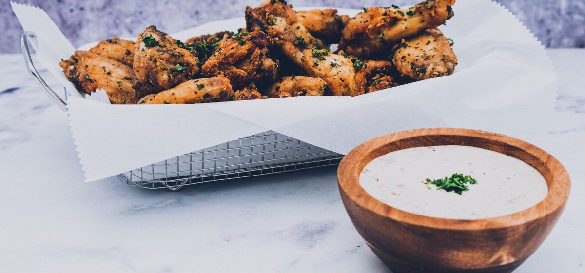 Lemon Pepper Wings with Homemade Spicy Ranch Recipe | SideChef