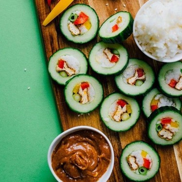 Tofu Stuffed Cucumber Sushi Roll Recipe | SideChef