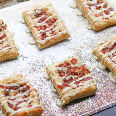 Maple Glazed Bacon and Cream Cheese Danish Recipe | SideChef