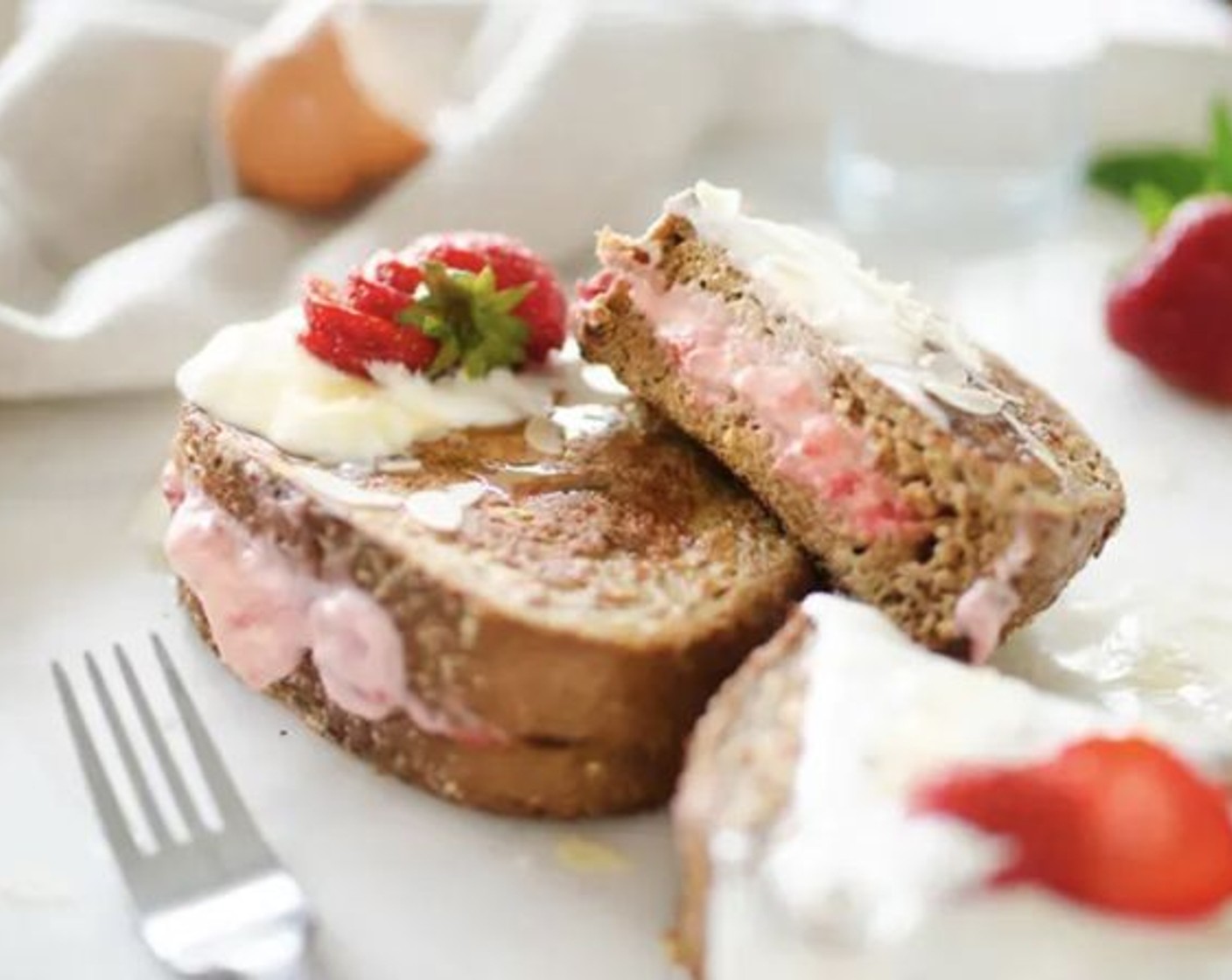 Strawberry Cheesecake Stuffed French Toast